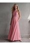 Rmz Gi̇yi̇m Farkiyla Halter Roba Collar Striped Waist-Slit Dress - 2