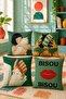 Bisou Patterned 4-Piece Throw Pillow Cover Set - 2