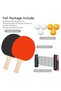 Ping Pong Paddle Set with Retractable Net, Portable Table Tennis Set with 2 Rackets, 6 Balls and Carry Bag for Children & Adults, Indoor Outdoor Games - 8