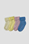 Girl's Towel Textured Premium Cotton Patterned Booties Socks Set - 3