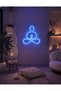 Yoga Meditasyon Figürlü LED Neon Duvar Tablosu | Mavi Aydınlatmalı Modern Dekor | Salon - 5