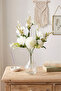 Artificial Flower Small Hydrangea Chrysanthemum Peony Arrangement 35 cm White