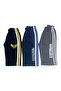 Children's Boys Combed Cotton Capri Sweatpants with Stripes Set of 3 - 3