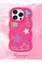 iPhone 14 Pro Compatible Case Camera Protector Red Silicone Couple Phone Case Star Pattern - 2