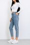 Blueva Trend New Season Lara Jiyan Light Blue Mom Jeans High Waist Blue Snow Washed Daily Wear Lycra Comfortable Women's Jeans (2026) - 2