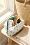 Midi Size Quilted Organizer Bag - Cherry Pattern - Daily Makeup and Cosmetic Bag - 6