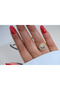 Yzk636 Sun and Moon Detail Adjustable Ring with Zircon Stones - 2
