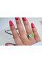 Yzk561 Green Tone Adjustable Ring with Mineral Detail - 2
