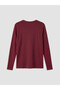 Burgundy Crew Neck Soft Touch Women's T-Shirt - 6