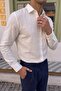 Adra Premium 100% Cotton Regular Fit White Men's Shirt - 5
