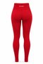 Women's Sports Leggings Push up Seamless Gathering High Waist - Red - 7