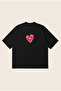 Heart Yarabandi Printed Oversize Boxy Cut Unisex 100% Cotton Tshirt |   Streetwear