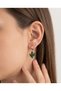 Rose Gold Steel Earrings with Green Cactus Figure, Tarnish-Resistant Dangle Hoop Earrings - 2