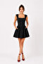 Premium Sleeveless Square Neck Pocketed Flared Mini Dress - 2