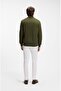 Men's Regular Cut Cotton Long Sleeve Bomber Khaki Jacket - 5