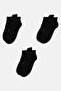 Kids Boy 3 Pairs Brand Logo Crew Socks, Black - 3