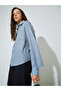 Blue Striped Long Sleeves Shirt