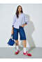 Multi-Color Striped Long Ribbed Cuffs Sleeve Shirt - 2