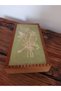Vintage Book-Shaped Wooden Box - Gold Leaf Rose Embroidered Storage Box - 26X14X5 cm - 4