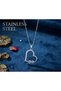 Silver Color Infinity Detailed Heart Design Tarnish Resistant Steel Necklace