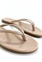 Costa Beige Flat Sole Flip-Flop Women's Slippers - 3