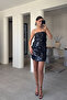Pul Sequin Mini Dress- Black - 3