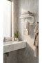 Stainless Metal Towel Holder Bathroom Shelf 2-Tier Robe Holder Rack Towel Rack Shampoo Holder - 6