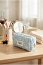 2-Piece Suede Organizer Makeup Bag - 3