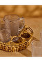 طقم إبريق زجاجي شفاف مع سلة (8 قطع) - 2