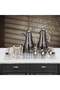21 Pieces Tea & Coffee Set, Gun Black & Travertine Marble - 2