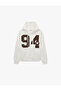 Printed Sweatshirt with Raised Long Sleeves, Kangaroo Pockets, Hood and Zipper - 6