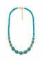 Blue Bead and Stone Detail Necklace