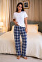 Women's 100% Cotton Combed Short Sleeve Pajama Set - 4