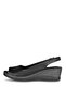 2503 Black Genuine Leather Women's Sandals - 4