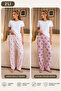 2-Piece Women's 100% Cotton Combed Single Jersey Double Set Pajama Bottoms
