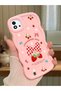 Realme C11 2021 Compatible Case Camera Protector Pink Silicone Couple Phone Case Strawberry Pattern