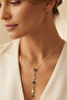 Women's Gold Color 7 Element Stone Y Model Stainless Steel Y Necklace - 4