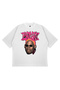 Unisex Women's Men's Dennis Rodman Pink Front Printed Oversized Thick Fabric Relaxed Fit T-Shirt - 3