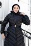 Roselia Long Quilted Coat Black 6157 - 2