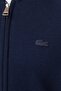 Men's Classic Fit Zippered College Collar Cotton Wool Thick Cardigan Navy Blue - 6
