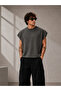 Glory Printed Oversize Worker Boxy Fit Sleeveless Crew Neck T-Shirt - 3