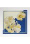 Milano Women's Linea Fiora Pattern Tivil Silk Scarf Blue 90X90