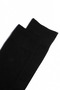 Men's Mercerized Single Embroidered Super Thin Socks Black - 2