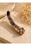 Premium Series Gold Metal Shell with Pearl and Stone Detail Oyster Shell Banana Buckle 10.5cm