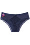 Front Shiny Jersey and Lace Back Cotton Hipster Fit Panties 3-Piece Pack W-4565 R1/5 - 3