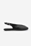 Women's Blunt Toe Open Back Mary Jane Ballerinas Efisa Black - 3
