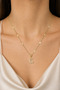 Xuping Gold Colorful, Zircon Stone Letter C Necklace - 45 cm (Anti-Allergic)