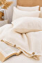 Natural Muslin Duvet Cover Set Double Size