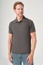 Khaki Polo Collar Short Sleeve Relaxed Fit Flexible Non-Fraying Collar Technology T-Shirt 1011260179