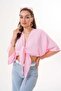 Women's Muslin Fabric Tied Bolero - 2